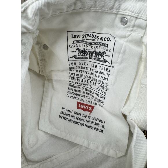 Vintage ‘94 Levi's 512 Jeans Womens 7 White Slim Fit Tapered Leg 90s Made in USA - Picture 14 of 16